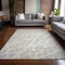Homeroots 5' X 8' Beige and Ivory Abstract Washable Non Skid Indoor Outdoor Area Rug 559230 - alternate 7