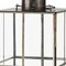 Homeroots 23" Gold Distressed Geometric Metal And Glass Tabletop Lantern Candle Holder 609337 - alternate 5