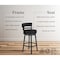 Armen Living Titana 26" Counter Height Metal Swivel Barstool in Ford Black Pu and Black Finish 721535746903 - alternate 7