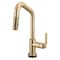 Brizo Litze Smarttouch Pull-Down Prep Faucet with Angle Spout, Industrial Handle Luxe Gold 64964LF-GL - alternate 2