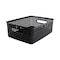 Thinkspace Plastic Weave Bin, Medium, Black 36003 - alternate 1
