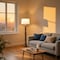 Jonathan Y Rustara 61.5" Cottage Farmhouse Turned Resin/Iron LED Floor Lamp, Antique Brown Wood Finish JYL5402A - alternate 11