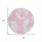 Homeroots 8' Pink And Ivory Round Abstract Washable Indoor Outdoor Area Rug 614559 - alternate 7