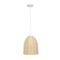 Homeroots White Simple Rattan Ceiling Light With Natural Shades 651669 - alternate 1