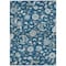 Homeroots 3' X 5' Navy Blue Ivory And Gray Floral Washable Indoor Outdoor Area Rug 597830 - alternate 8