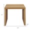 Homeroots 20" Oak Wood Square Sled End Table 654011 - alternate 9