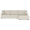 Homeroots 122" Cream Fabric Sofa With Brown Legs 641048 - alternate 6