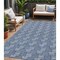 Homeroots 5' X 8' Navy Blue And Ivory Geometric Washable Indoor Outdoor Area Rug 595020 - alternate 1