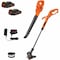 Black & Decker 20V MAX* Lithium 10 In. String Trimmer/Edger, Hard Surface Sweeper + 2 Battery Combo Kit LCC222 - alternate 1