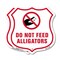 Signmission Alligator Warning Shield Sign Do Not Fee, 6 inch X 6 inch, Plastic Sign, 2PK SHI-P-2PACK-6-355 - alternate 1