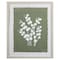 Homeroots Moss Green and White Botanical Flowers 2 Wall Art 395533 - alternate 1