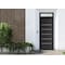 Vdomdoors Front Exterior Prehung Metal-Plastic Door, Manux 8415 Matte Black, Top Sidelite Transom, Office Com MANUX8415EXD-BLK-W32xH80+14-LH - alternate 1