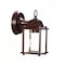 Homeroots Dark Brown Hanging Glass Lantern Wall Light 398557 - alternate 5