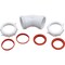 Keeney Mfg 1-1/2'' White Polypropylene 45 Degree Elbow Coupling 49PVCK - alternate 5