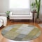 Homeroots 8' Brown Gold And Taupe Round Striped Washable Indoor Outdoor Area Rug 581685 - alternate 8