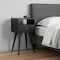Homeroots 22" Black Solid Wood One Drawer Nightstand 722545 - alternate 4