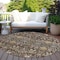 Homeroots 8' Chocolate Red And Gold Round Floral Washable Indoor Outdoor Area Rug 604643 - alternate 8