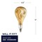 Bulbrite 60-Watt Equivalent Droplet Amber Light Dimmable LED Grand Filament Nostalgic Light Bulb 776317 - alternate 4