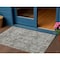 Homeroots 3' X 5' Pewter And Ivory Abstract Washable Indoor Outdoor Area Rug 615446 - alternate 1