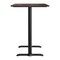 Flash Furniture 48" x 30" Tabletop, Seamless Surface Technology, Dark Brown and 5" x 22" Black Bar Height T-Bases ST-REC3048-WBR-T0522B-GG - alternate 7