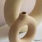 Uniquewise 5-Inch Decorative Small Hollow Ceramic Donut Table Vase - Handmade, Minimalist Boho Style,  QI004733.S - alternate 8
