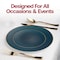 Smarty Had A Party Navy w/Gold Rim Organic Round Plastic Dinnerware  Set (120 Dinner Plates+120 Salad Plates), 240PK 930NGVP-CASE - alternate 11