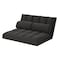 Homeroots 45" Gray Futon Convertible Sleeper Loveseat and Toss Pillows 526470 - alternate 6