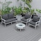 Leisuremod Walbrooke Modern White Patio Conversation With Round Fire Pit & Tank Holder, Charcoal WW-29-24-57-31-CH - alternate 8