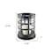 Homeroots 8" Black Distressed Lattice Metal And Glass Tabletop Hurricane Candle Holder 608383 - alternate 5