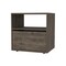 Homeroots 20" Dark Brown Wood Nightstand 488505 - alternate 1