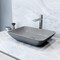 Vigo Duomo 18inL x 13inW x 4inH Concreto Stone Rectangular Vessel Bathroom Sink in Gray VG04063 - alternate 5