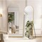 Simple Deluxe Arched Mirror Full Length, 59inx16in Body Wall Mirrors with Shatter-Proof Glass, Mirror Full Length 3A88MIROGZ1659GLD - alternate 5