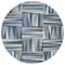 Homeroots 8' Denim Blue Gray And Ivory Round Geometric Washable Indoor Outdoor Area Rug 598252 - alternate 6