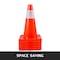 Vevor Traffic Safety Cones PVC Parking Cones 18" W/ 1 Reflective Collars 11" X 11" Red PVC Base, 20PK CC-A45-20PCS - alternate 7