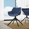 Leisuremod Markley Modern Leather Dining Swival Arm Chair in Light Blue ESCBL-26-BU - alternate 10