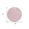 Homeroots 8' Pink Ivory And Gray Round Abstract Washable Indoor Outdoor Area Rug 601082 - alternate 8