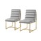 Homeroots Set of Two Tufted Gray And Gold Upholstered Velvet Dining Side Chairs 545048 - alternate 8