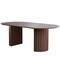 Homeroots 86" Walnut Solid Wood Double Pedestal Base Oval Dining Table 720695 - alternate 1