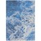 Homeroots 8' X 10' Navy Blue And Ivory Abstract Washable Indoor Outdoor Area Rug 618307 - alternate 8