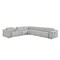 Homeroots Light Gray Italian Leather Power Reclining U Shaped Seven Piece Corner Sectional With Console 476592 - alternate 1