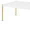 Homeroots 48" White and Gold Wood And Metal Coffee Table 490561 - alternate 5