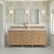 James Martin Vanities Lorelai 72" Double Vanity, Light Natural Oak, w/ 3 CM Siberian Silestone Top 424-V72-LNO-3SFR - alternate 9