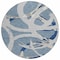 Homeroots 8' Gray Round Abstract Washable Indoor Outdoor Area Rug 599126 - alternate 8