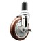 Service Caster 5 Inch 316SS Maroon Polyurethane Swivel 1-1/2 Inch Expanding Stem Caster Brake SCC-SS316EX20S514-PPUB-MRN-TLB-112 - alternate 1