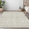 Homeroots 3' X 5' Beige And Ivory Damask Washable Indoor Outdoor Area Rug 595121 - alternate 9