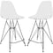 Leisuremod Cresco Acrylic Barstool - Modern ABS Plastic Counter Stool with Steel Legs & Footrest, 2PK CRBL-30CL2 - alternate 1