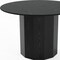 Homeroots 46" Black Solid Wood Pedestal Base Round Top Dining Table 721047 - alternate 7