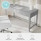 Martha Stewart Hutton Shaker Style Home Office 3 Drawer Desk in Gray w/Brushed Nickel Hardware ZG-ZP-20-GY-MS - alternate 10