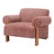 Homeroots 39" Copper And Brown Woven Upholstery And Solid Wood Arm Chair 632601 - alternate 8