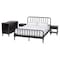 Baxton Studio Braith Farmhouse Black Spindle Wood Queen Size 4-Piece Bedroom Set with Two Nightstands 258-14204-14248-14208-14208-ZORO - alternate 1